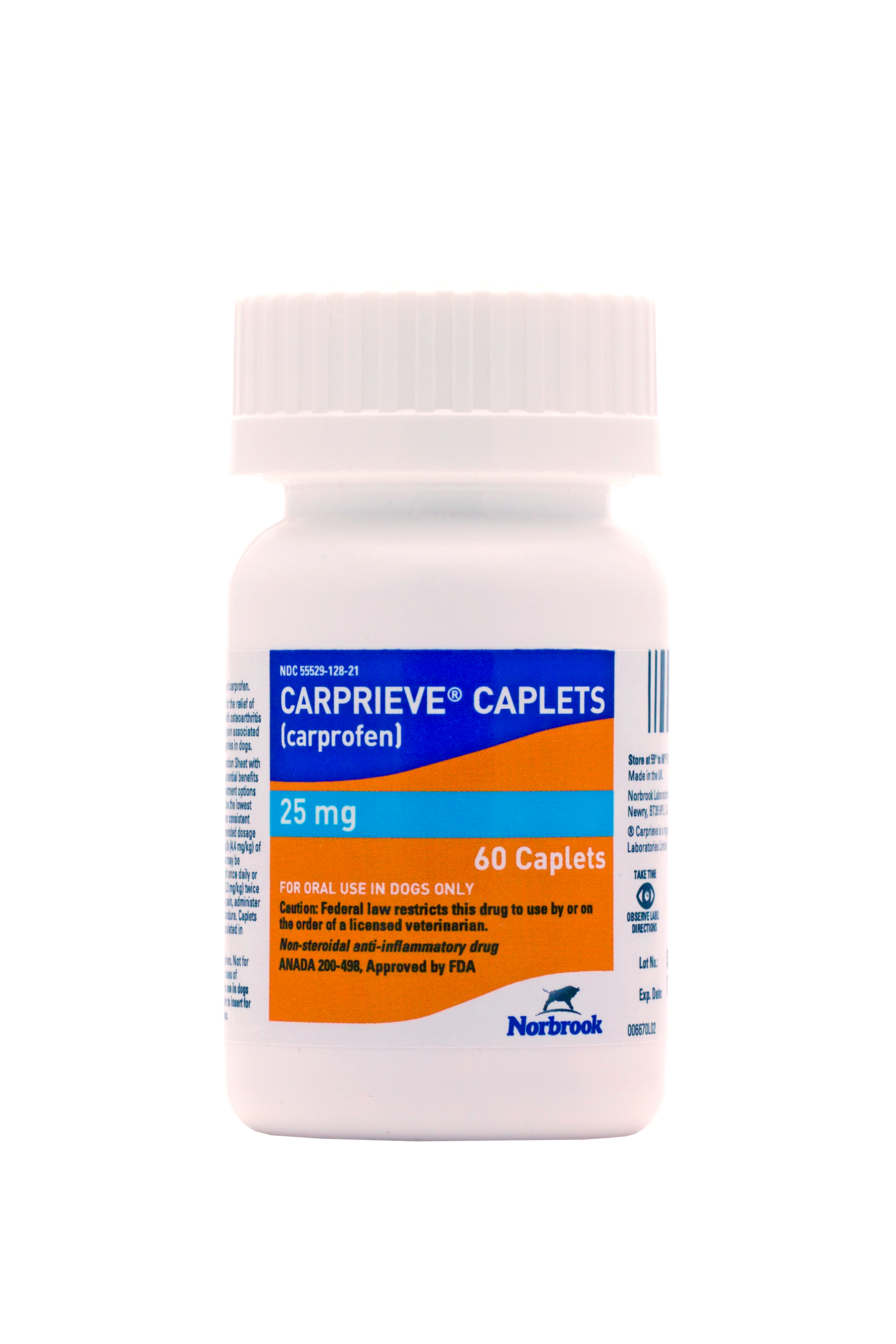 CARPRIEVE 25MG x 60 Caplets  [carprofen] EXP 2/25